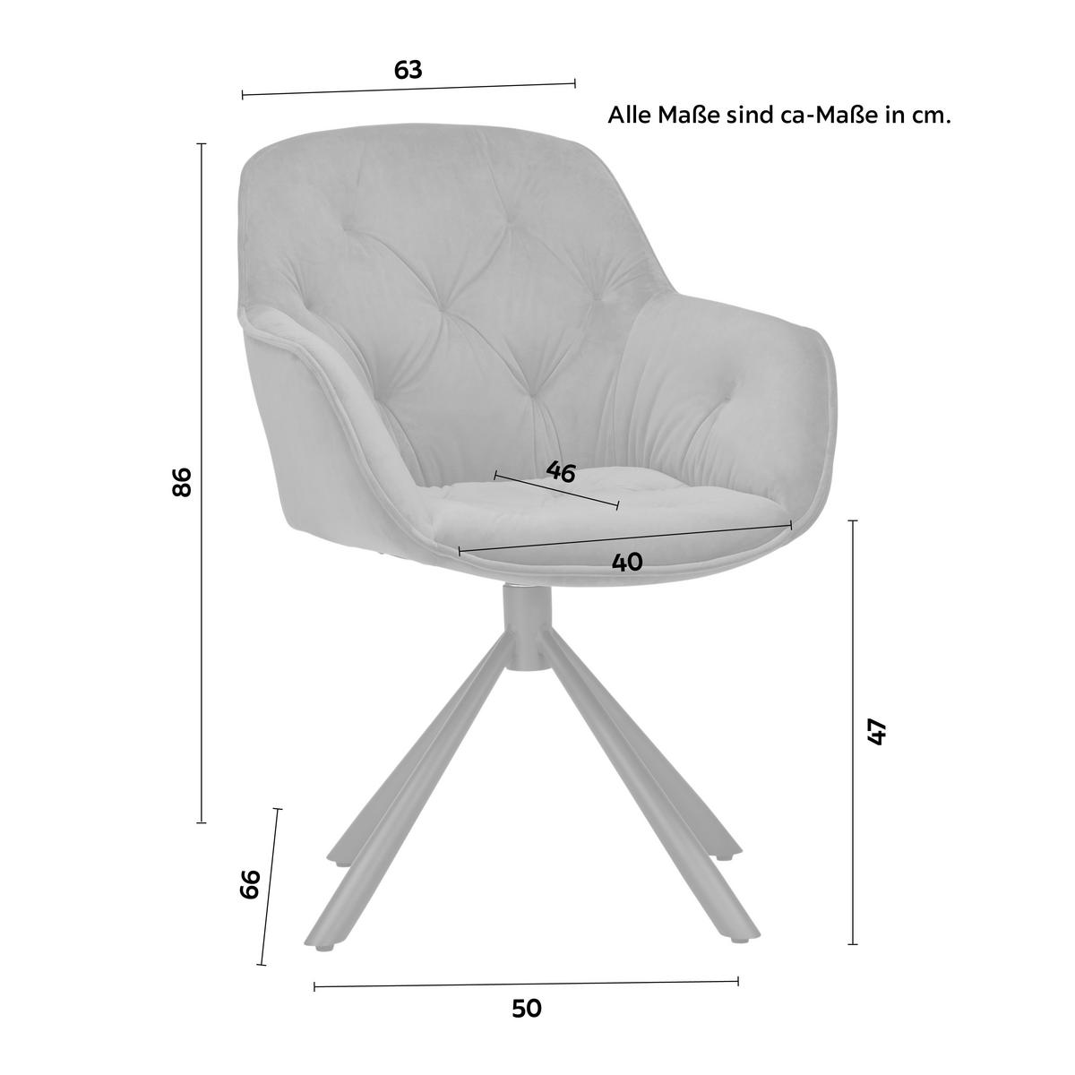 Židle s područkami Eileen, otočná, červená - černá/červená, Moderní, kov/textil (63/86/66cm) - Mömax