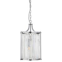 Hängeleuchte Victoria H: 150 cm 2-Flammig - Chromfarben, Design, Glas/Metall (26/150cm)