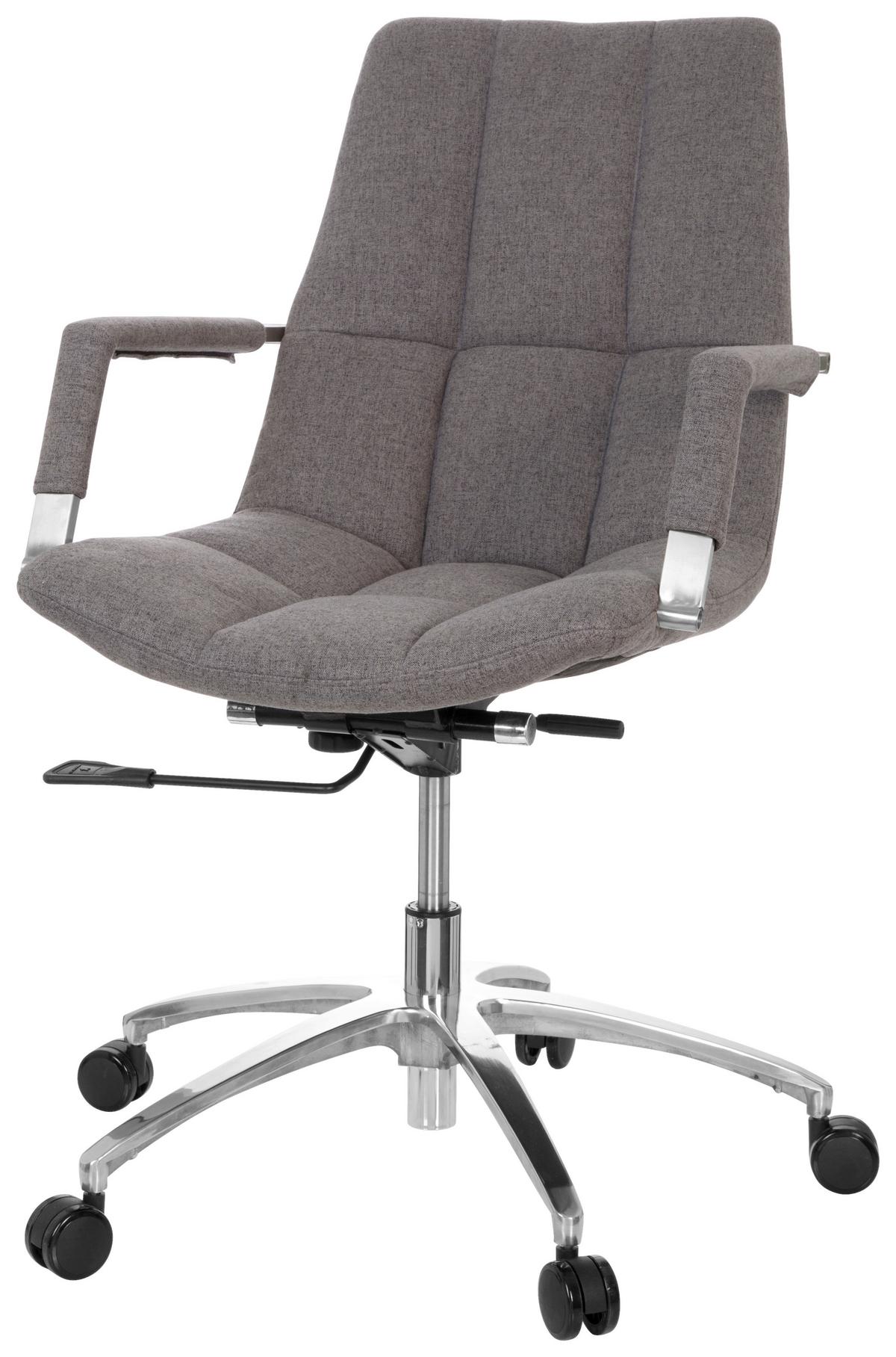 DREHSTUHL SARANTO Grau - Silberfarben/Grau, MODERN, Kunststoff/Textil (58/102/60cm) - MID.YOU