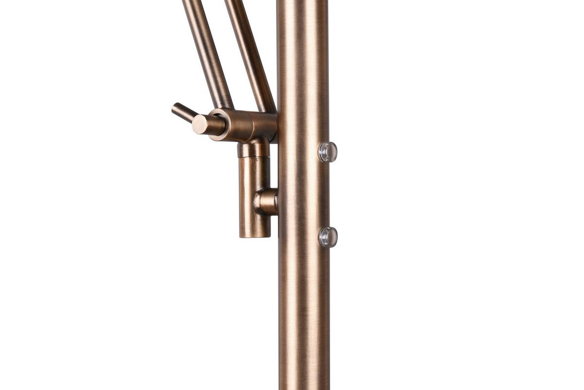 Led-stehlampe Dimmbar Messingfarben Mit Lesearm - Messingfarben, Basics, Metall (181/30cm) - Trio Leuchten