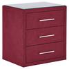 Nachtkästchen Rot H: 60 cm Kleopatra - Rot, KONVENTIONELL, Holzwerkstoff/Kunststoff (56/60/41cm) - Ondega