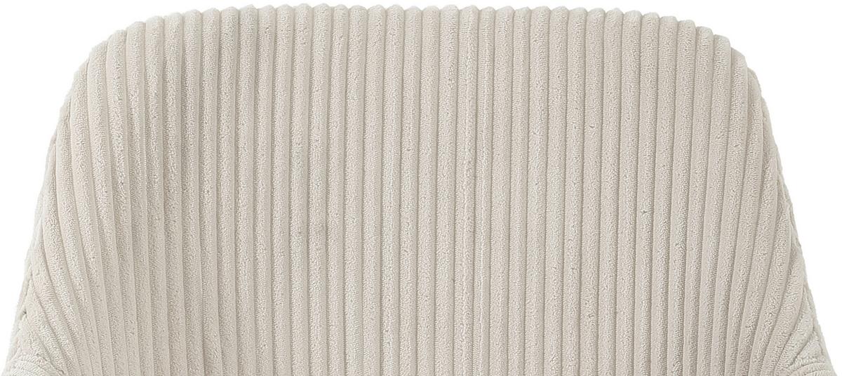 Armlehnstuhl Pina Cord Beige, B: 57 cm - Taupe/Schwarz, KONVENTIONELL, Holz/Textil (57/83.5/63cm) - MID.YOU