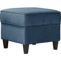 Hocker Baron Blau B: 52 Cm - Blau/Schwarz, Design, Textil (52/45/52cm) - MID.YOU