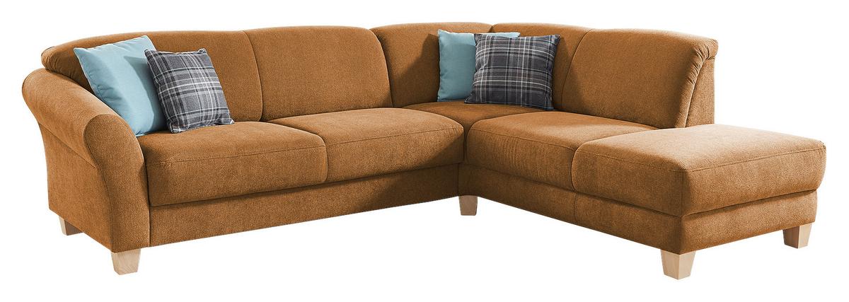 Ecksofa Gotland terracotta, 257x212 cm - Terracotta/Naturfarben, KONVENTIONELL, Textil (257/212cm) - Sit & More
