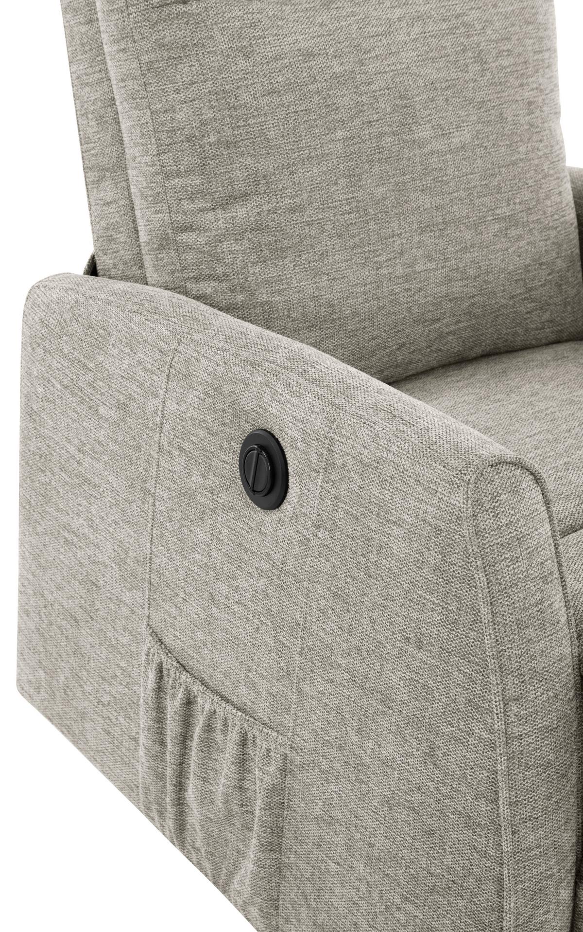 Televízne kreslo ATHEN, s pomocou pri vstávaní - taupe, Modern, kov/drevo (67,5/107/88,5cm)