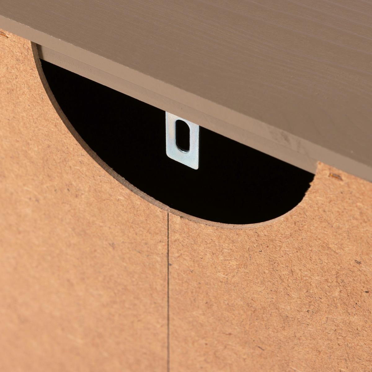 Kommode Cadiz Schlammfarben B: 85cm - Schlammfarben/Schwarz, Design, Holz (85/135/40cm) - Livetastic