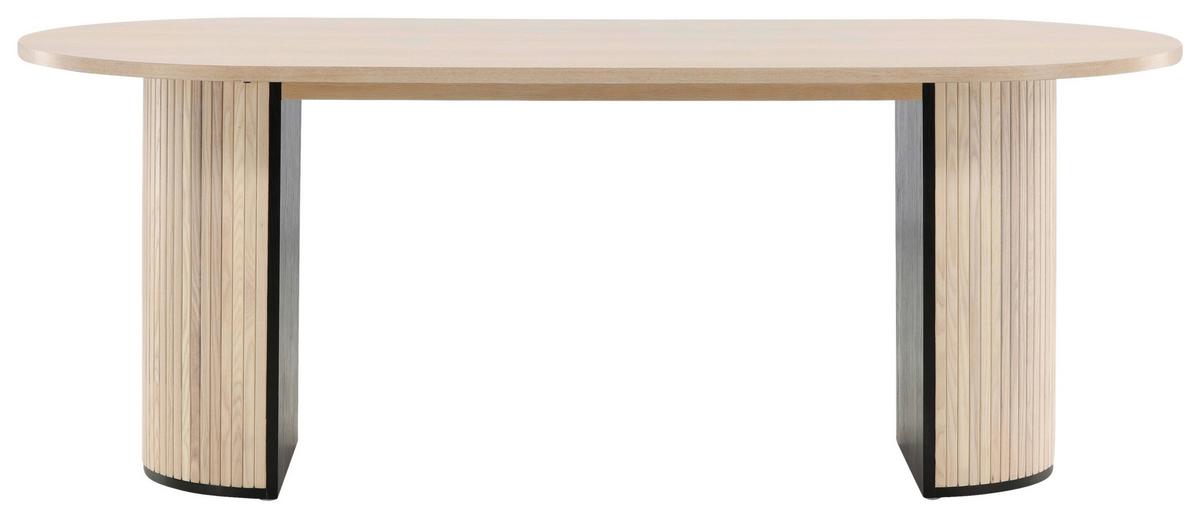Esstisch Bianca - Eichefarben/Schwarz, Design, Holz/Holzwerkstoff (200/75/90cm) - Livetastic