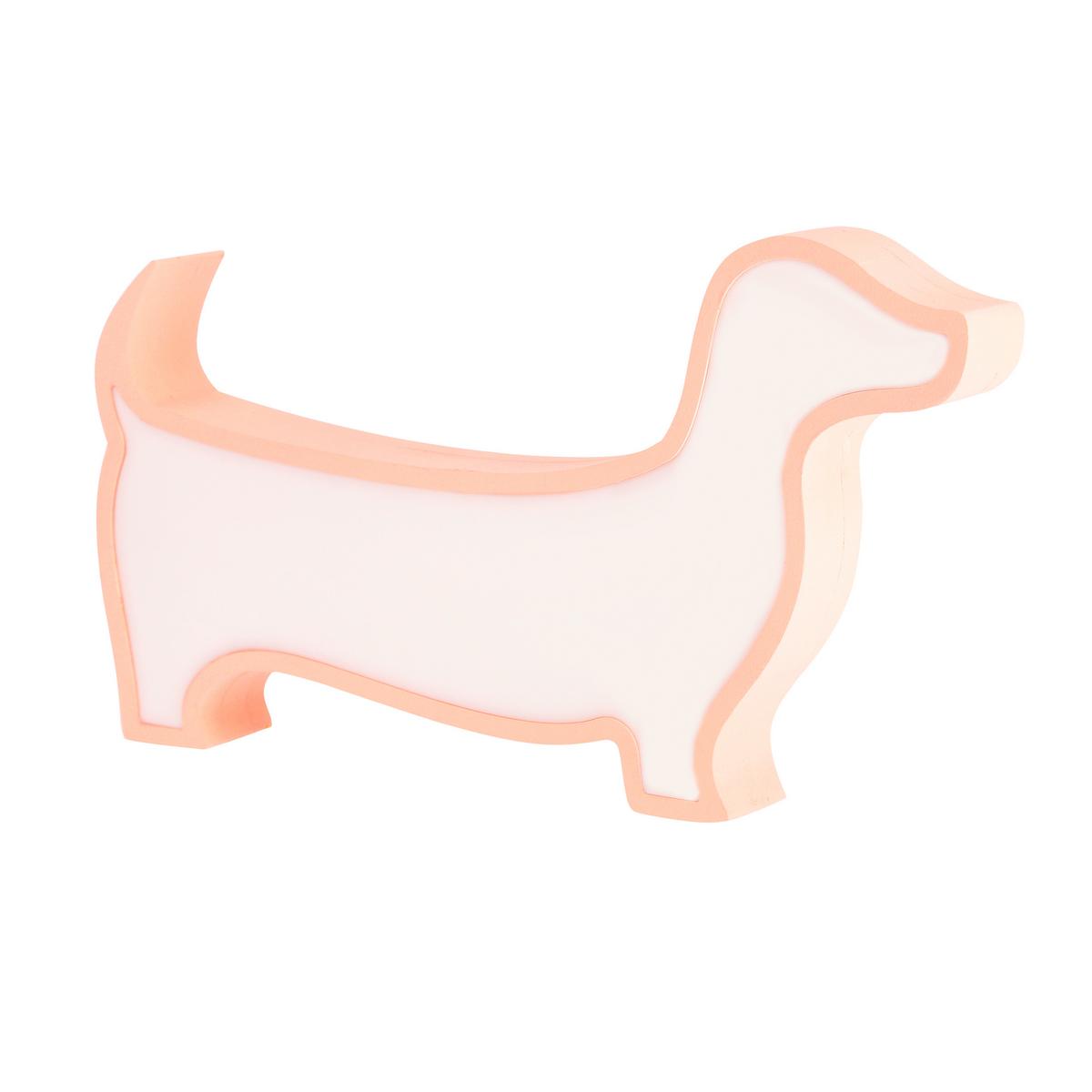 Kindertischleuchte 41-11671 Dog - Pink, Basics, Holzwerkstoff/Kunststoff (32/3.5/18cm)