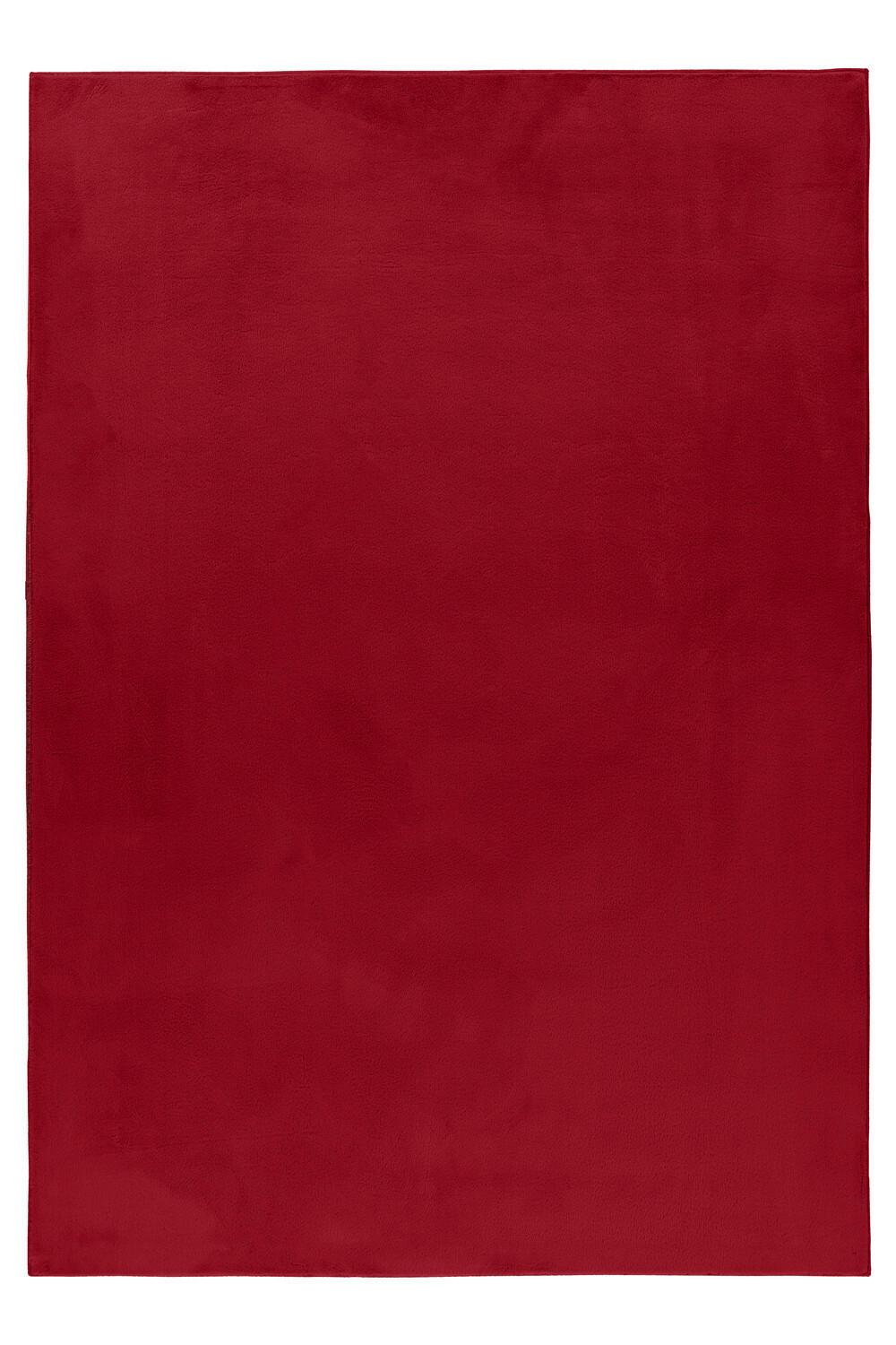 Hochflorteppich, Rot, F: 20mm Pouffy - Rot, Basics, Textil (80/150cm)