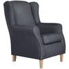 Ohrensessel Lorris - Buchefarben/Blaugrau, Design, Textil (77/103/86cm) - Max Winzer
