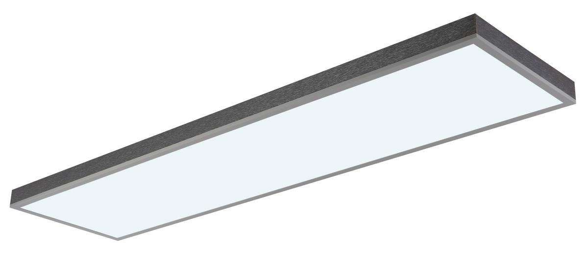 LED-Deckenleuchte Doro L:120cm Silberfarben Weiß Dunkelgrau - Dunkelgrau/Silberfarben, Basics, Kunststoff/Metall (120/30/7,5cm) - Globo