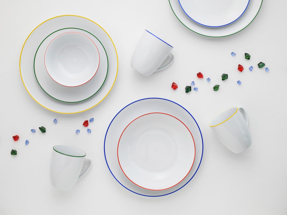 Kombiservice Luna Color Line Multicolor L: 39 cm - Multicolor, Basics, Keramik (39/34/31cm) - Creatable