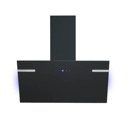 Kopffreihaube Respekta Solea Metall/Glas Schwarz B: 90 cm - Schwarz, Trend, Glas/Metall (90/76,4-114,4/38,2cm) - Respekta