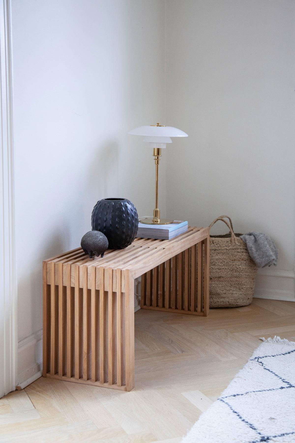 Sitzbank Teakfarben Rib Bht: 104x43x35 Cm - Teakfarben, KONVENTIONELL, Holz (104/43/35cm) - MID.YOU
