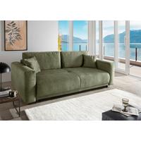 Schlafsofa Longo, Grün B: 245 Cm - Schwarz/Grün, MODERN, Textil (245/86/126cm) - Livetastic