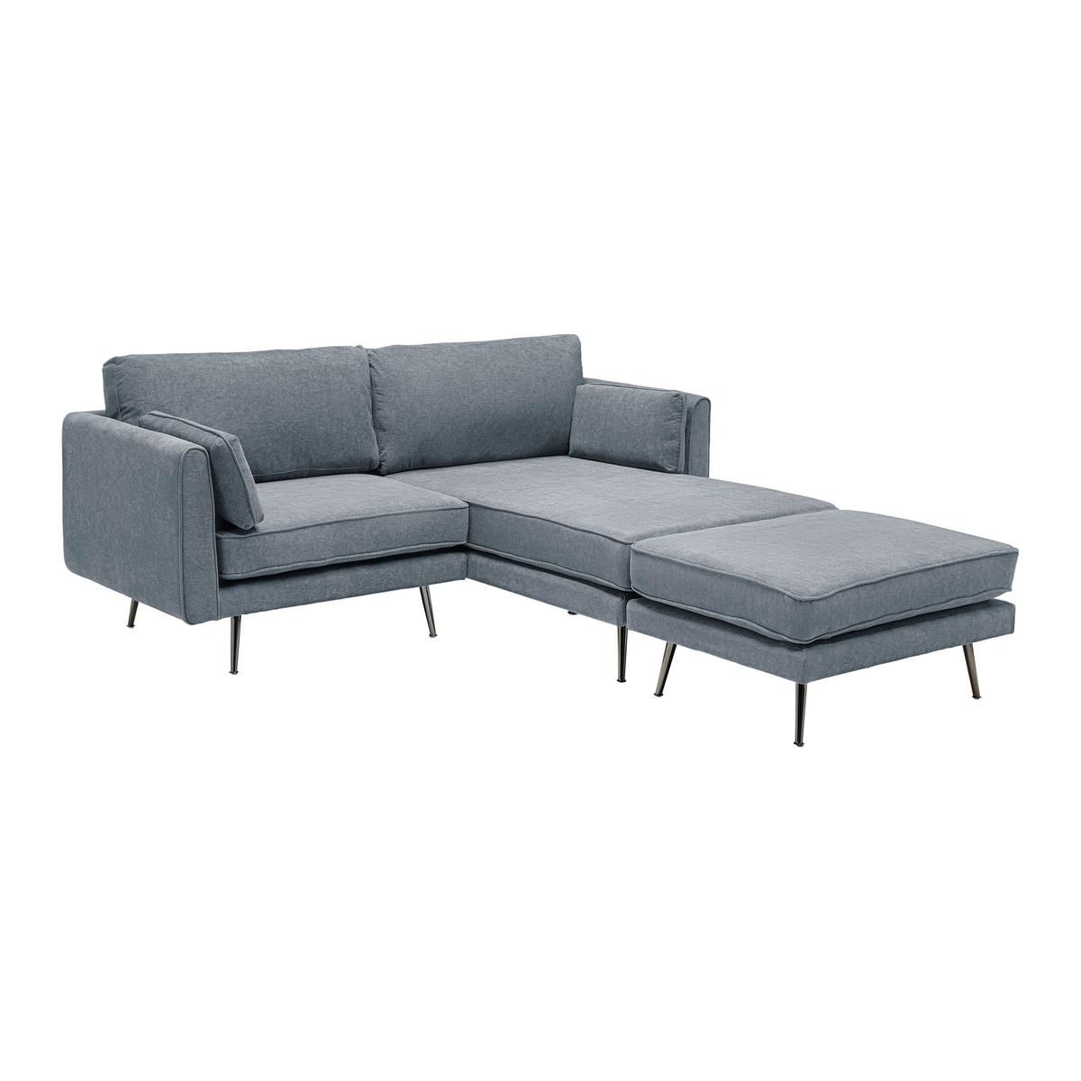 Sedací souprava DUNJA - šedá, Moderní, kov/dřevo (295/89/161cm) - P & B