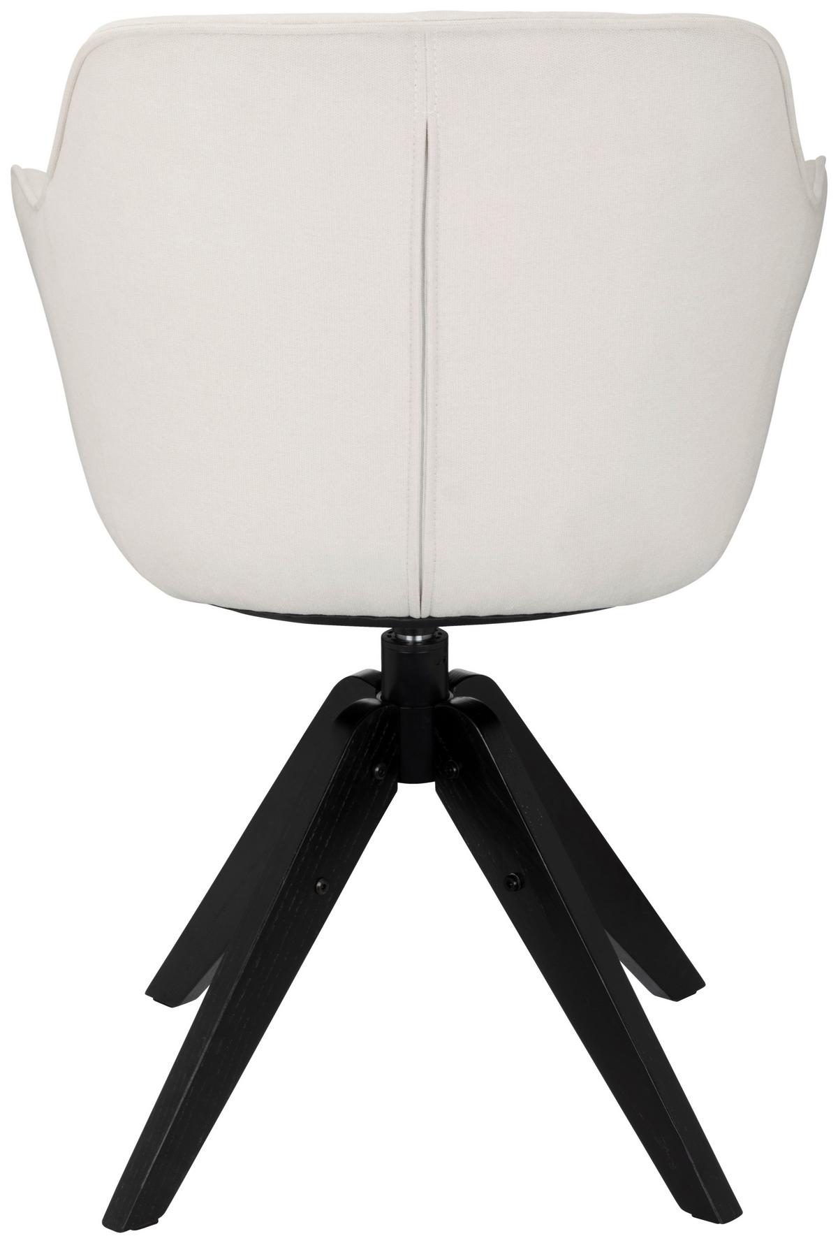 Drehstuhl Bellini Samtbezug Bellini B: 60 Cm Beige - Beige/Schwarz, MODERN, Holz/Textil (60/88/57,5cm) - MID.YOU