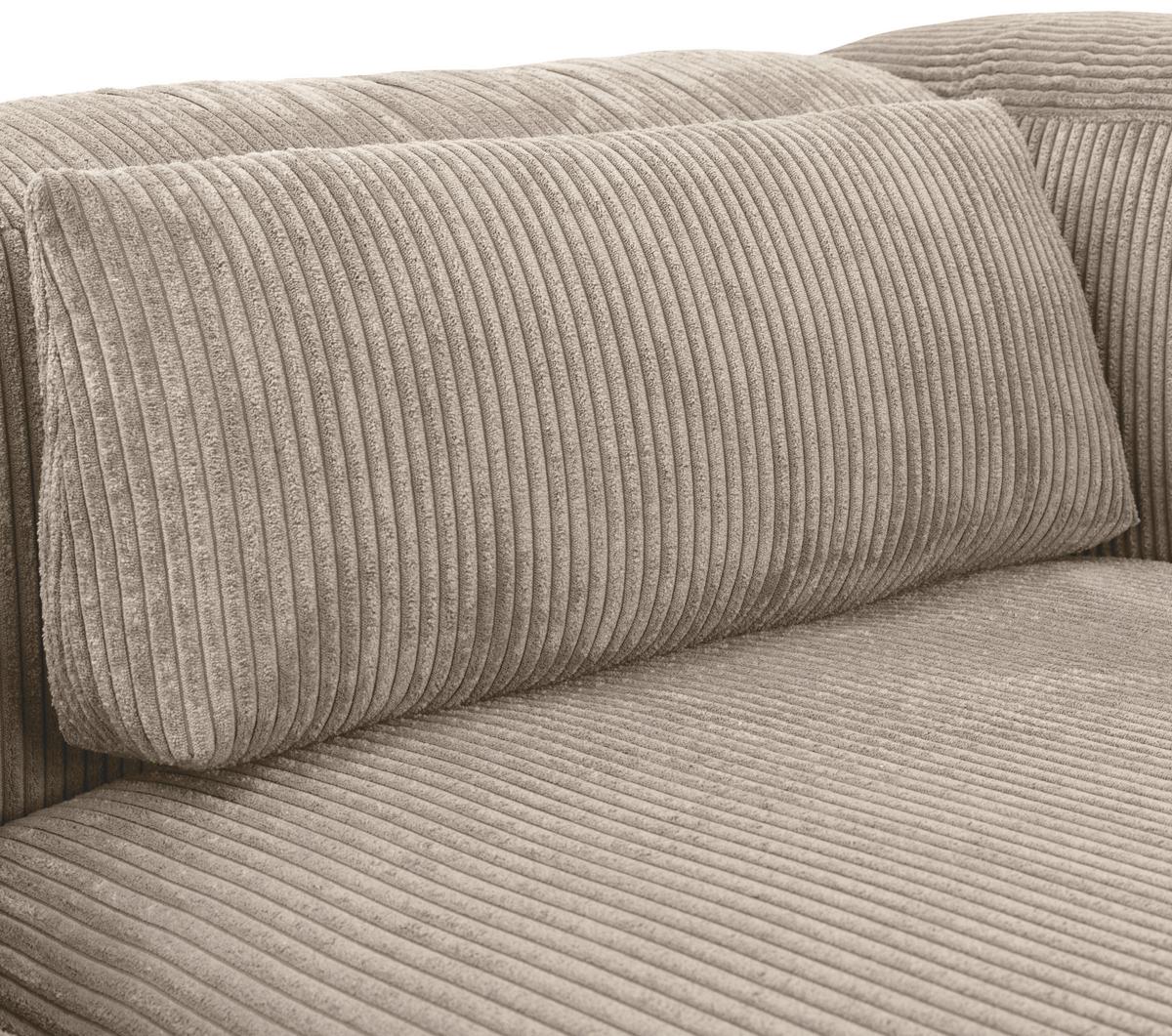 Rückenkissen Lenata 60x25 Cm Cord Taupe - Taupe, Design, Textil (60/25/12cm) - Max Winzer
