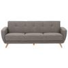 3-sitzer-sofa + Schlaffunktion Jerry Rücken Echt, Grau - Naturfarben/Grau, Design, Textil (230/85/82cm) - Max Winzer