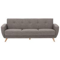 3-sitzer-sofa + Schlaffunktion Jerry Rücken Echt, Grau - Naturfarben/Grau, Design, Textil (230/85/82cm) - Max Winzer