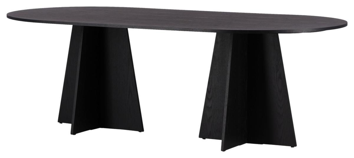 Esstisch Bootcut - Schwarz, Design, Holz (230/115/75cm) - Livetastic