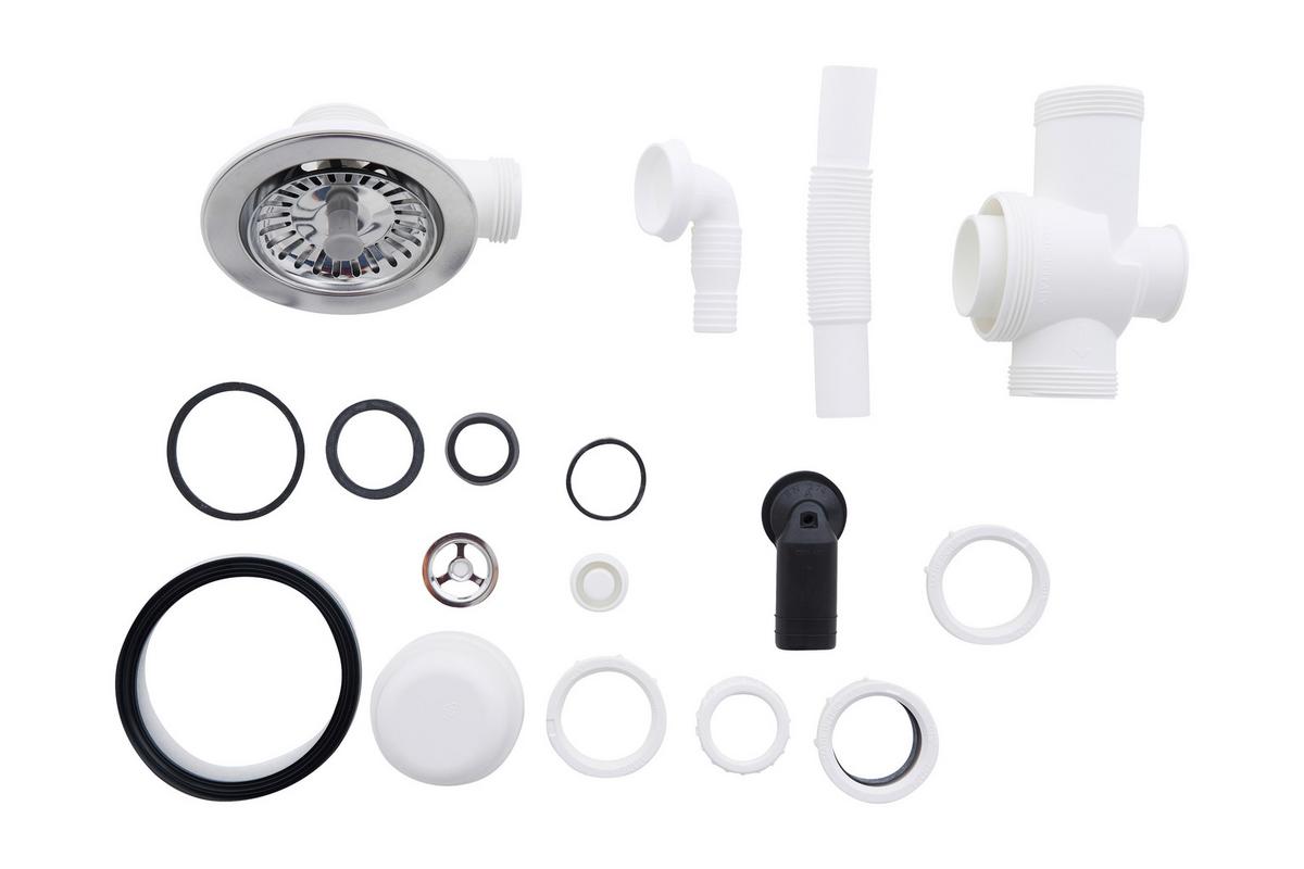 Spüle Respekta Boston Stein Bxt: 86x50 Cm - Beige, Trend, Glas/Kunststoff (86/20/50cm) - Respekta