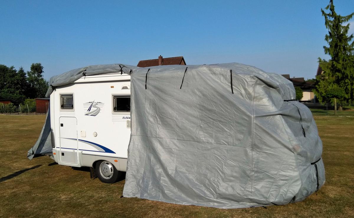 Schutzplane Abdeckplane für Wohnmobil Gr. S Grau - Grau, Basics, Kunststoff (235/275/610cm)