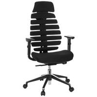 Drehstuhl Ergo Line II Pro Schwarz - Alufarben/Schwarz, MODERN, Kunststoff/Textil (65/131/53cm) - MID.YOU