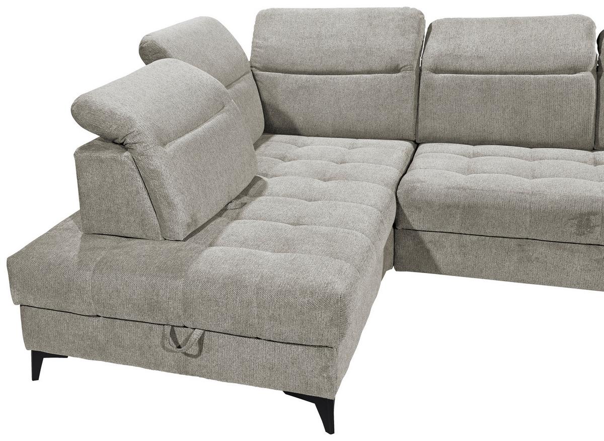 Ecksofa Rockdale Taupe S: 200x282 Cm - Taupe/Schwarz, KONVENTIONELL, Textil (200/282cm) - MID.YOU