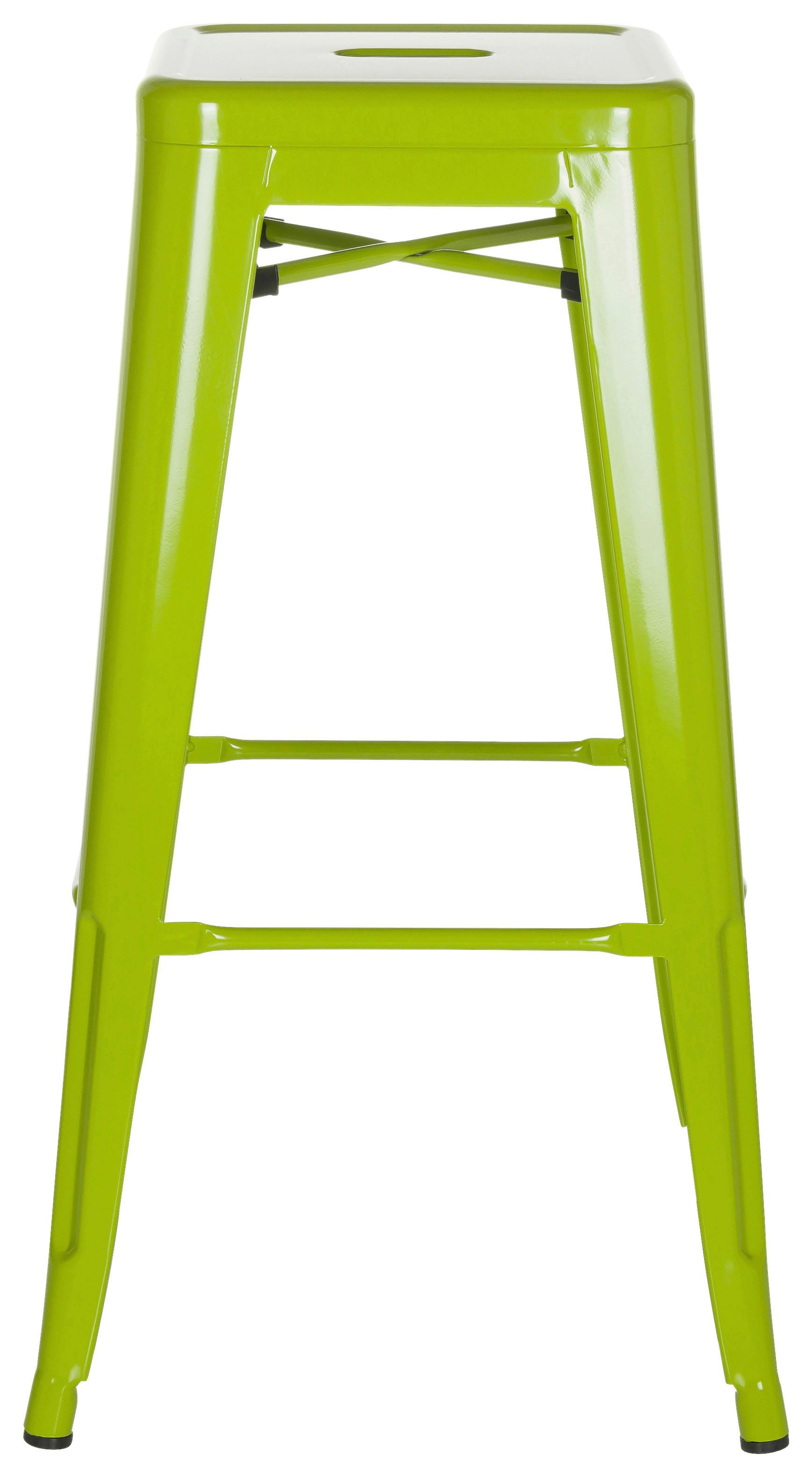 Barhocker Vantaggio High Stapelbar Grün Bis 150 Kg - Grün, Basics, Metall (44/77/44cm) - MID.YOU