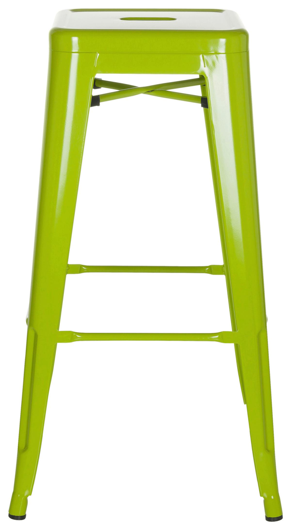 Barhocker Vantaggio High Stapelbar Grün Bis 150 Kg - Grün, Basics, Metall (44/77/44cm) - MID.YOU