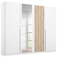 Drehtürenschrank 226 cm Lamella Weiß/Eiche Dekor - Weiß/Eiche Artisan, MODERN, Holzwerkstoff (226/210/54cm) - Rauch Möbel