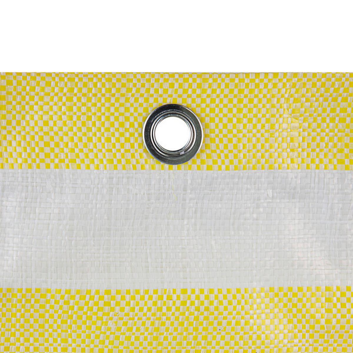 Sichtschutz Balkonblende Ibiza 0,9x5m, - Gelb/Weiß, Basics, Kunststoff (500/90cm) - Windhager