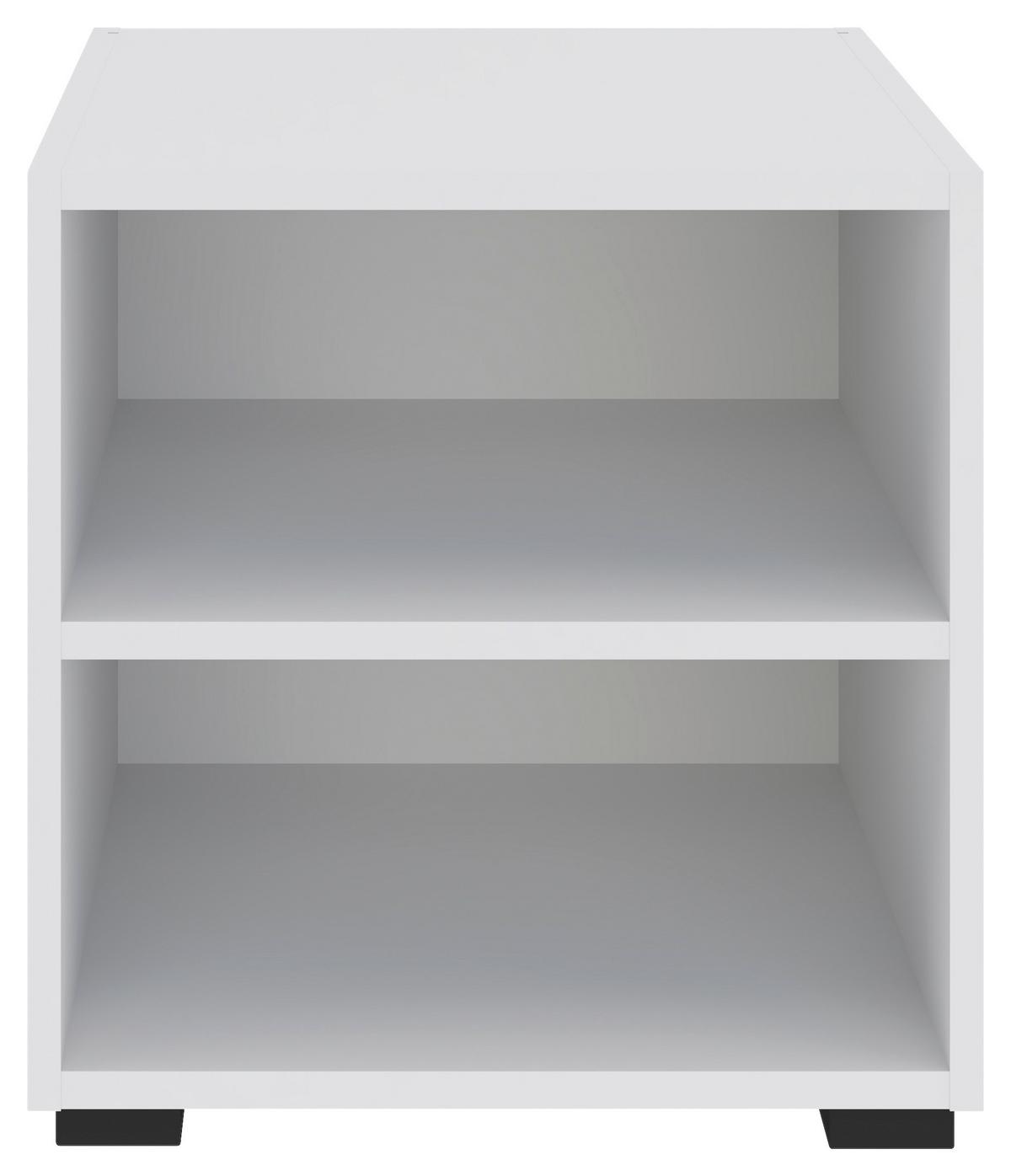 REGÁL UNIT-ELEMENTS MINI - čierna/biela, Modern, kompozitné drevo (45,6/44,8/40cm) - Ondega