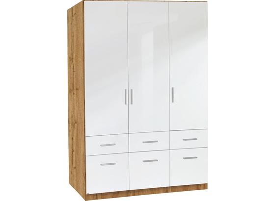 Skříň Šatní Celle - bílá/barvy dubu, Moderní, dřevo (136/197/54cm) Skříň Šatní Celle - bílá/barvy dubu, Moderní, dřevo (136/197/54cm)
