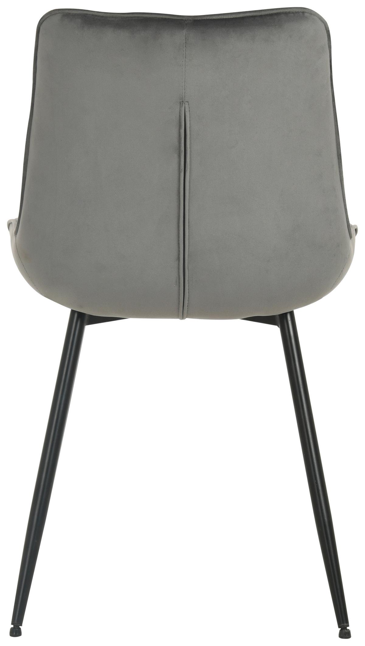 STUHL RAVENNA - Schwarz/Grau, MODERN, Holz/Textil (49/85/61cm) - Livetastic