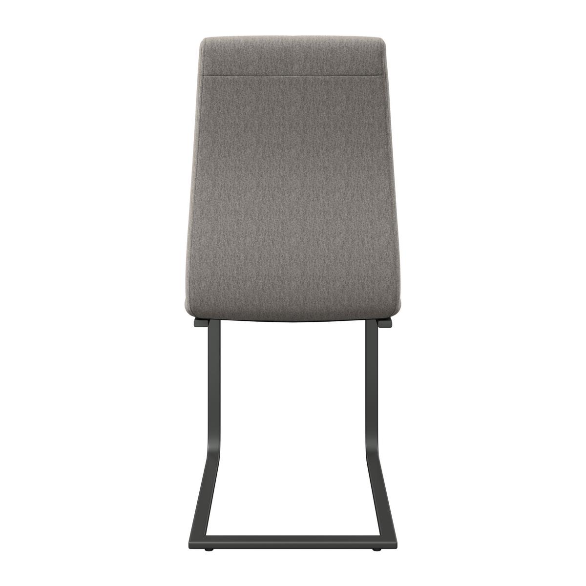 Schwingstuhl Tristan Webstoff hellgrau, B: 41cm - Hellgrau/Schwarz, MODERN, Holz/Textil (41/102/58cm) - James Wood