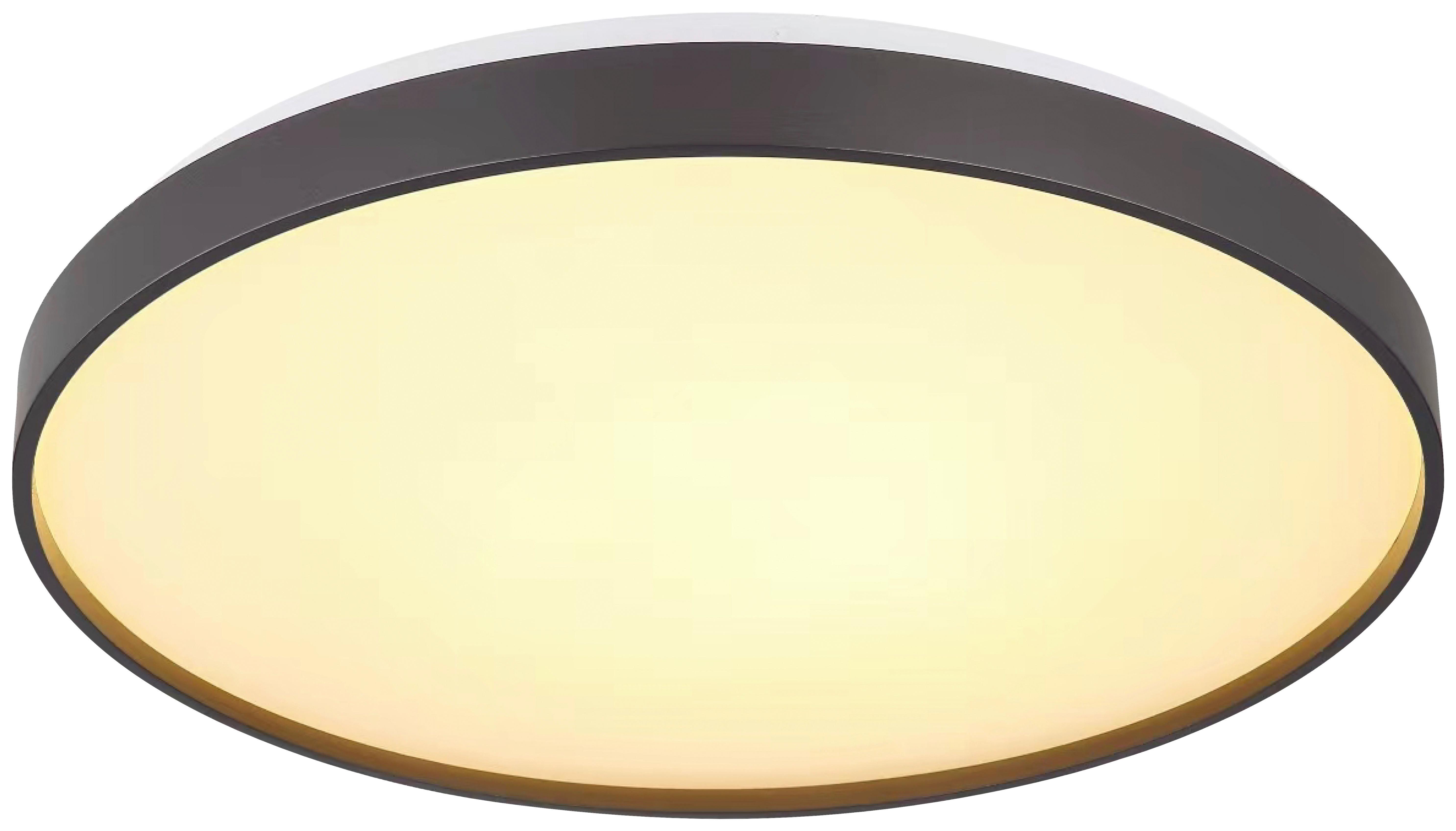 Led-deckenleuchte Luka - Anthrazit/Opal, MODERN, Kunststoff/Metall (48cm) - Luca Bessoni