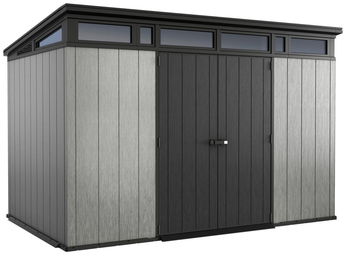 ZAHRADNÍ DOMEK ARTISAN 11X7 - antracitová/hnědá, Basics, plast (342/226/218cm)