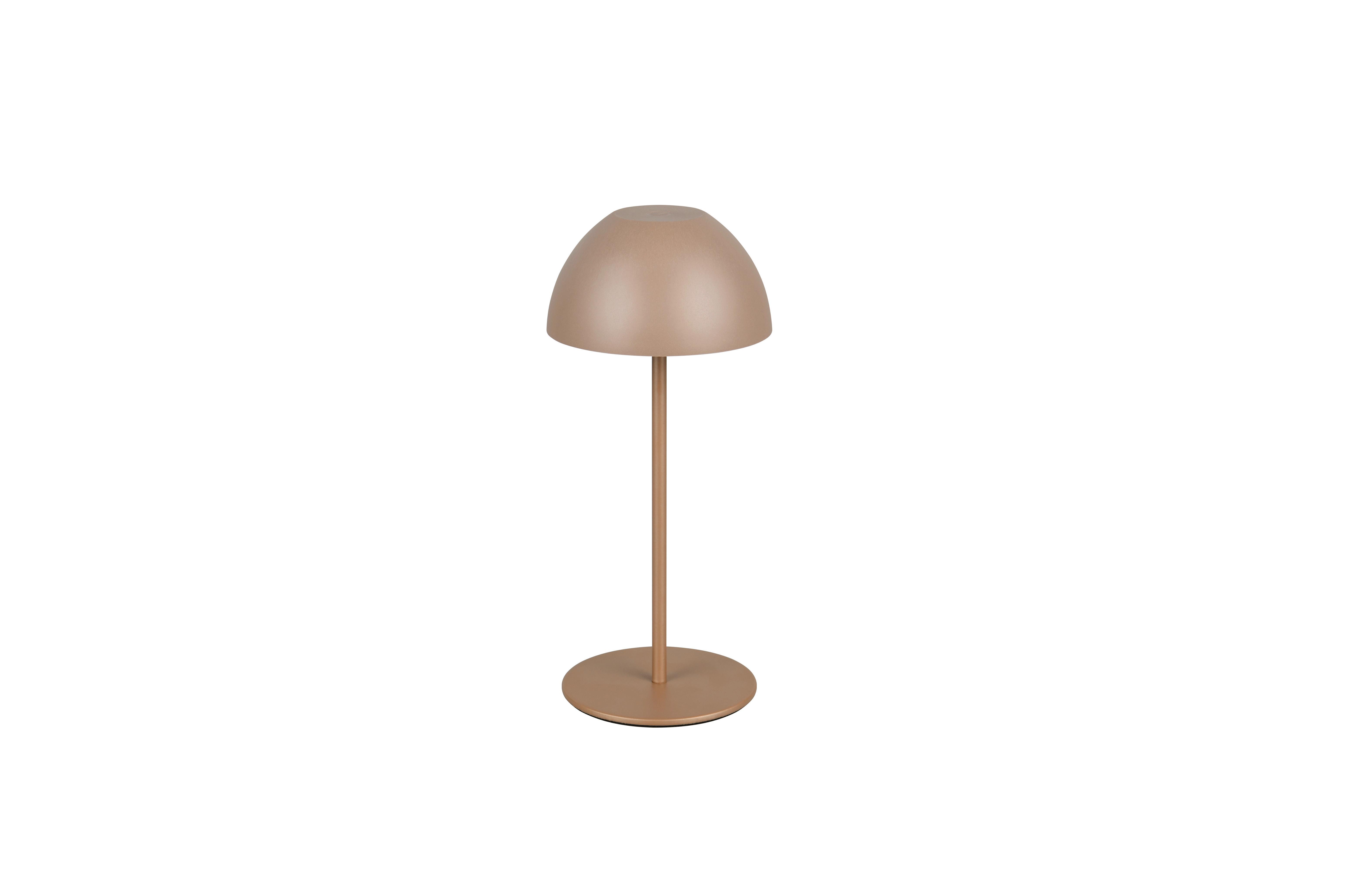 Akku-Tischleuchte Ortiz Cappuccino D: 9 cm - Cappuccino, Trend, Kunststoff (9/20cm)