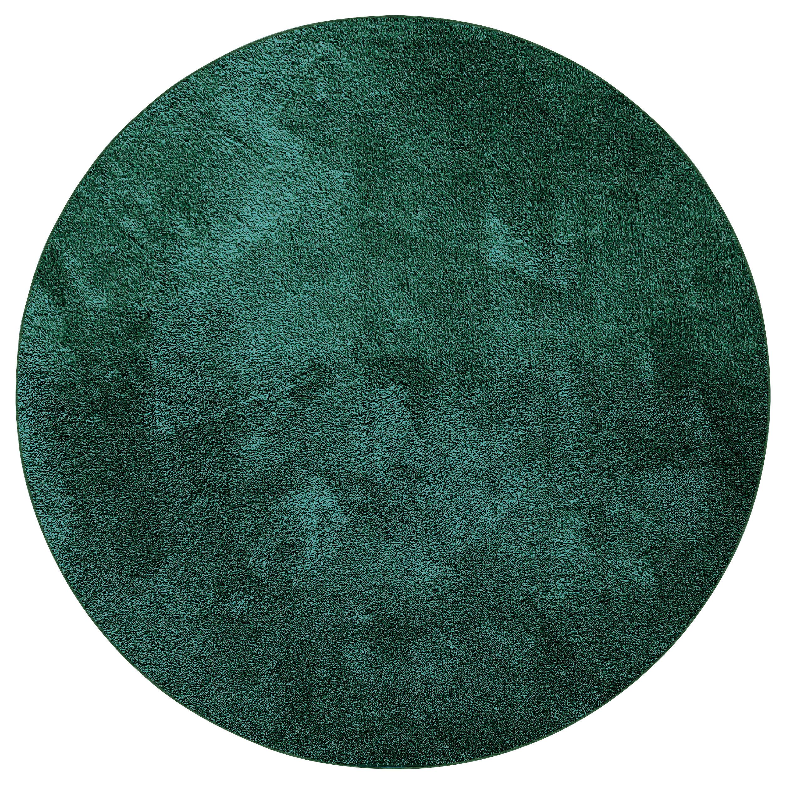 Hochflorteppich Rund Grün Hilaria Ø 80 Cm - Grün, ROMANTIK / LANDHAUS, Textil (80cm) - James Wood