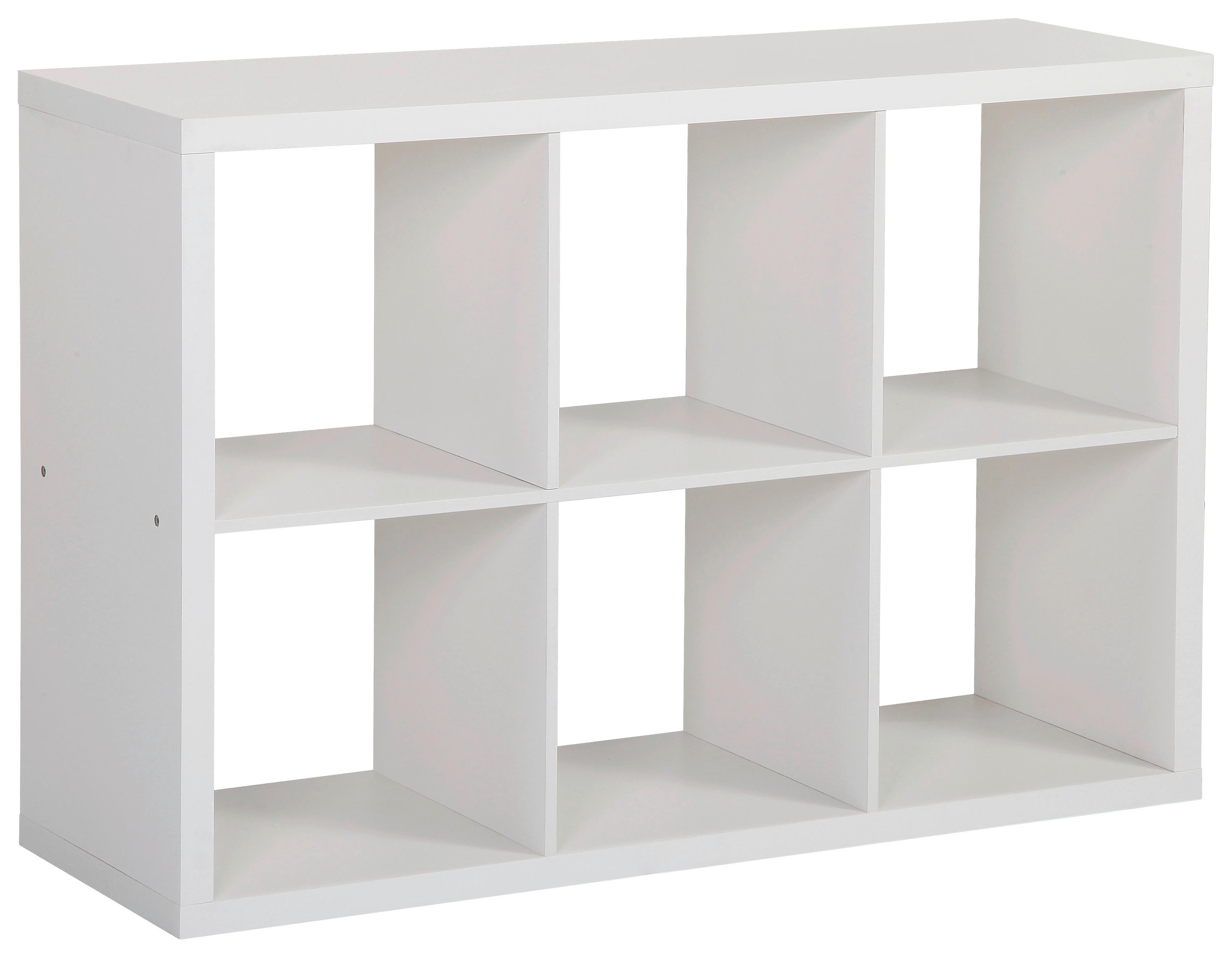 REGÁL SAMY 2-BASED- - biela, Modern, kompozitné drevo (112/76/37cm) - Based
