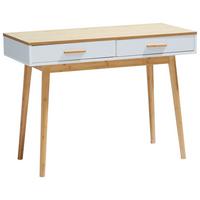 Schreibtisch teilmassiv B: 100cm H: 73,5cm Aarhus Weiß - Naturfarben/Weiß, LIFESTYLE, Holz/Holzwerkstoff (100/73,5/45cm) - MID.YOU