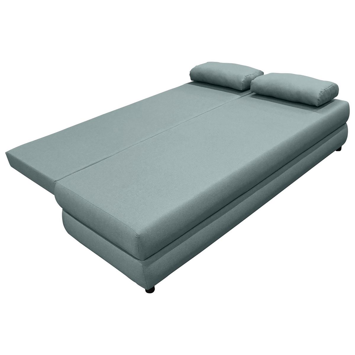 Schlafsofa Mela Mintgrün B: 200 cm - Schwarz/Mintgrün, Design, Textil (200/88/87cm) - P & B