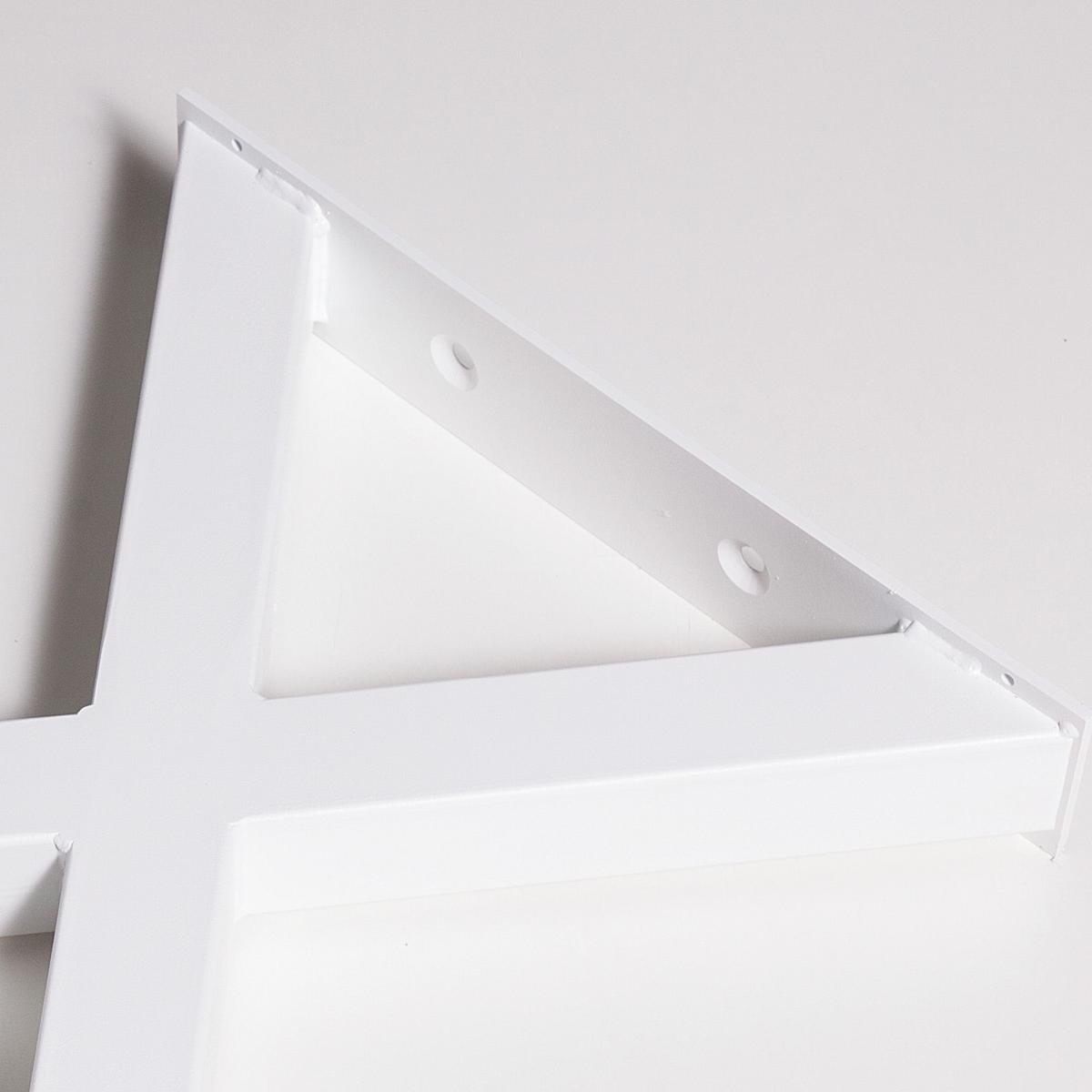 Bankgestell Stahl Weiß Bxh: 40x42 Cm, X-Form - Weiß, Basics, Metall (40/42cm)