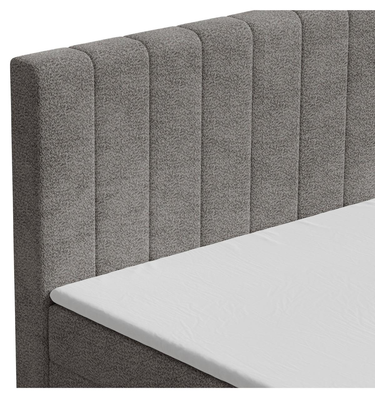 Boxbett Paris Lf: 160x200 Anthrazit - Anthrazit/Schwarz, MODERN, Holz/Kunststoff (160/200cm) - MID.YOU