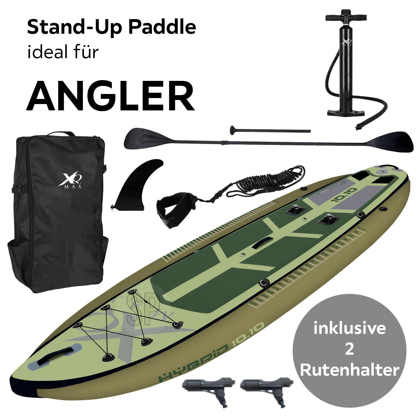 Stand-Up Paddle Board für Angler kaki/Grün - Hellgrün, LIFESTYLE, Kunststoff (330/99/15cm)