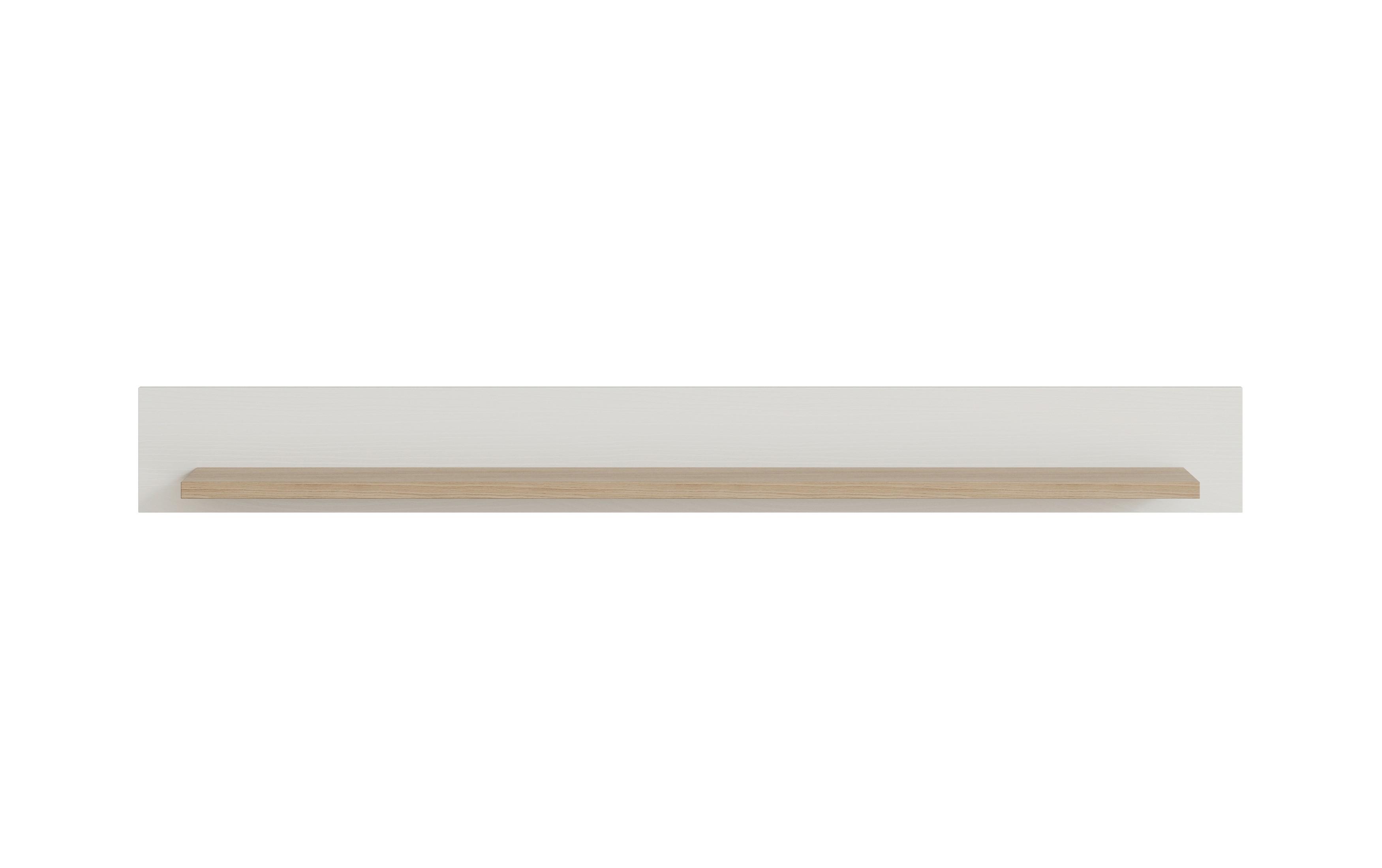 Wandboard Stranda Weiß/Eiche B: 150cm - Weiß, Design, Holzwerkstoff (150/17/17cm) - MID.YOU