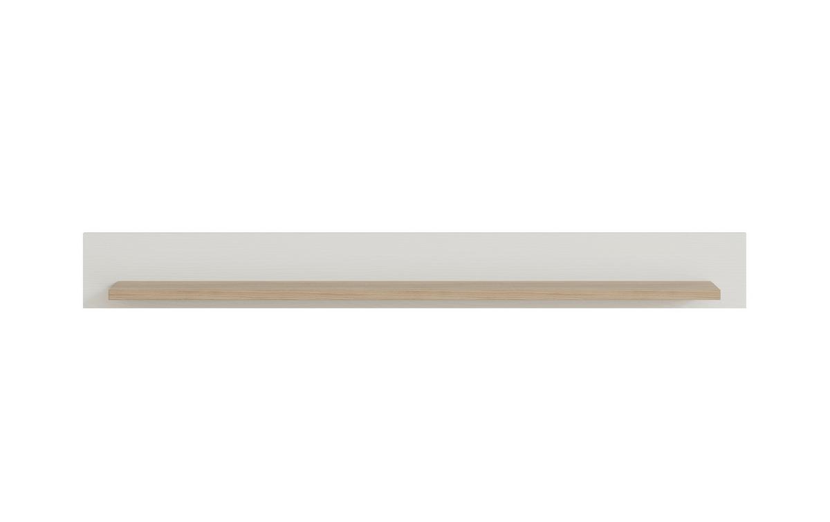 Wandboard Stranda Weiß/Eiche B: 150cm - Weiß, Design, Holzwerkstoff (150/17/17cm) - MID.YOU
