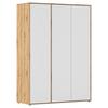 Drehtürenschrank Nabila Weiß Eiche Artisan Dek. - Weiß/Eiche Artisan, MODERN, Holzwerkstoff (140/194/53cm) - Rauch Möbel